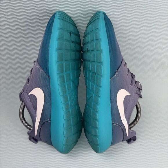 Nike Roshe Run Shoes Sneakers Women’s Size 9 599432-500 Gray Purple Teal - Picture 6 of 9